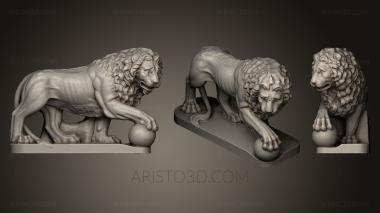 Figurines lions tigers sphinxes (STKL_0250) 3D model for CNC machine